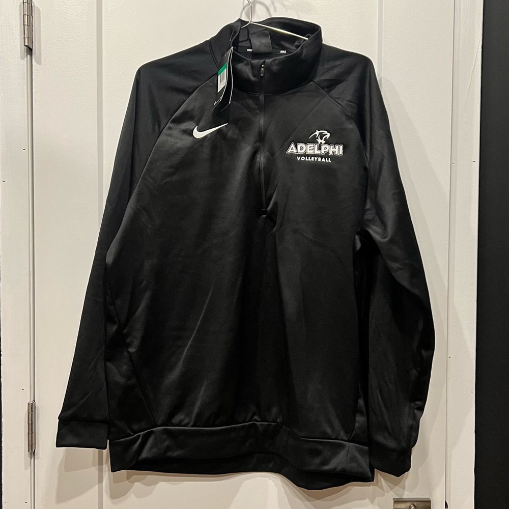 Mens XL quarter-zip, black Sweatshirt - Adelphi U